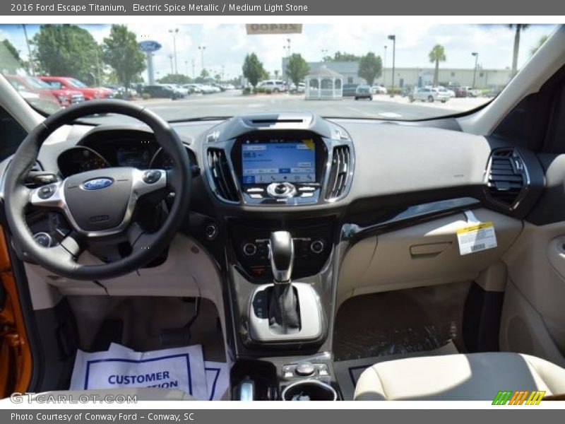 Electric Spice Metallic / Medium Light Stone 2016 Ford Escape Titanium