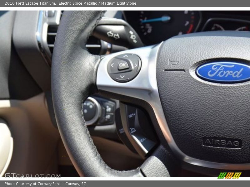 Electric Spice Metallic / Medium Light Stone 2016 Ford Escape Titanium