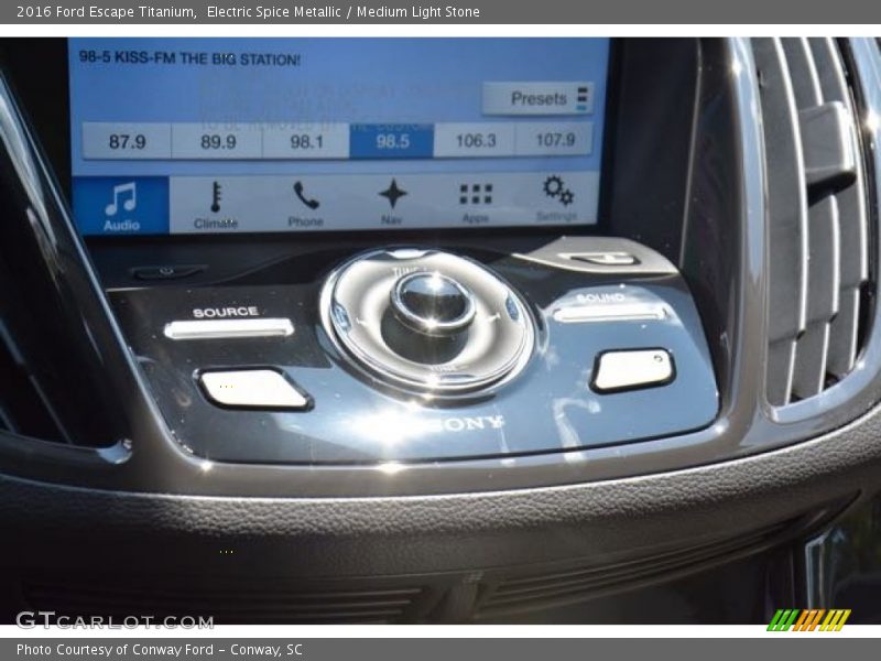 Electric Spice Metallic / Medium Light Stone 2016 Ford Escape Titanium