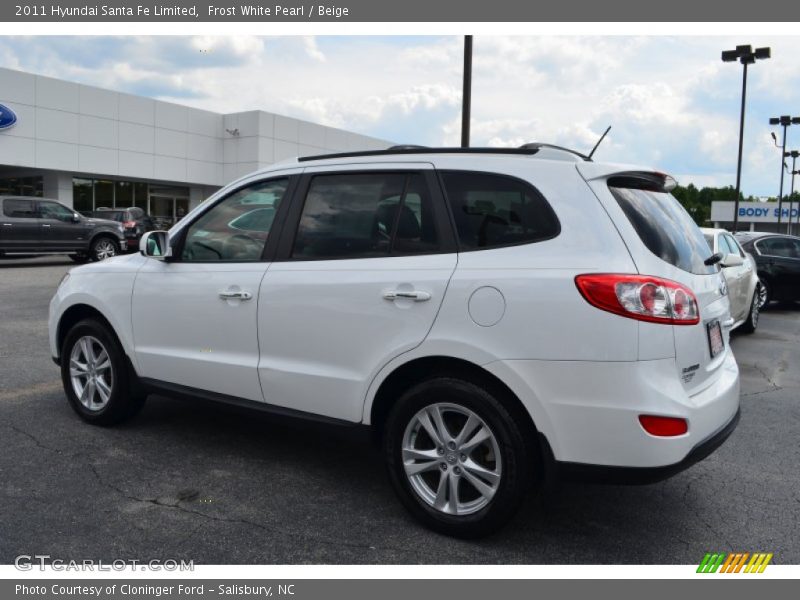 Frost White Pearl / Beige 2011 Hyundai Santa Fe Limited