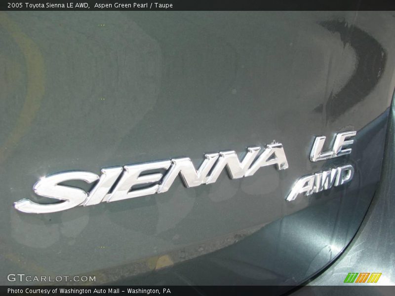 Aspen Green Pearl / Taupe 2005 Toyota Sienna LE AWD