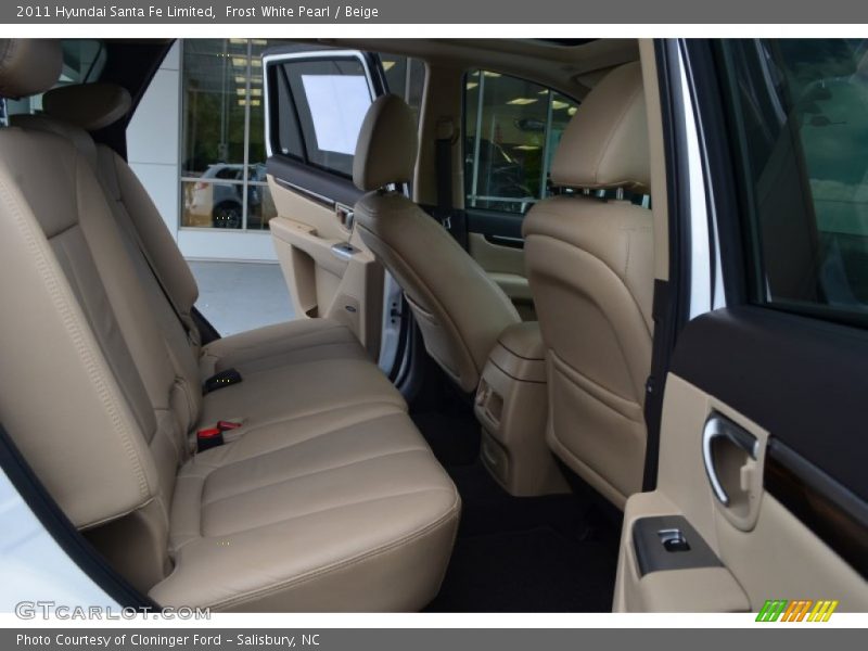 Frost White Pearl / Beige 2011 Hyundai Santa Fe Limited