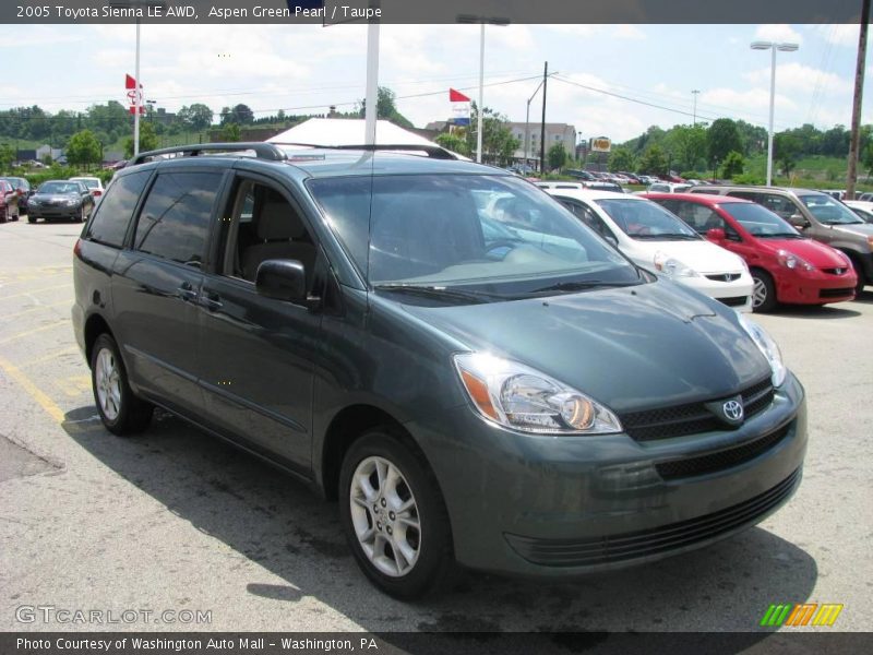 Aspen Green Pearl / Taupe 2005 Toyota Sienna LE AWD