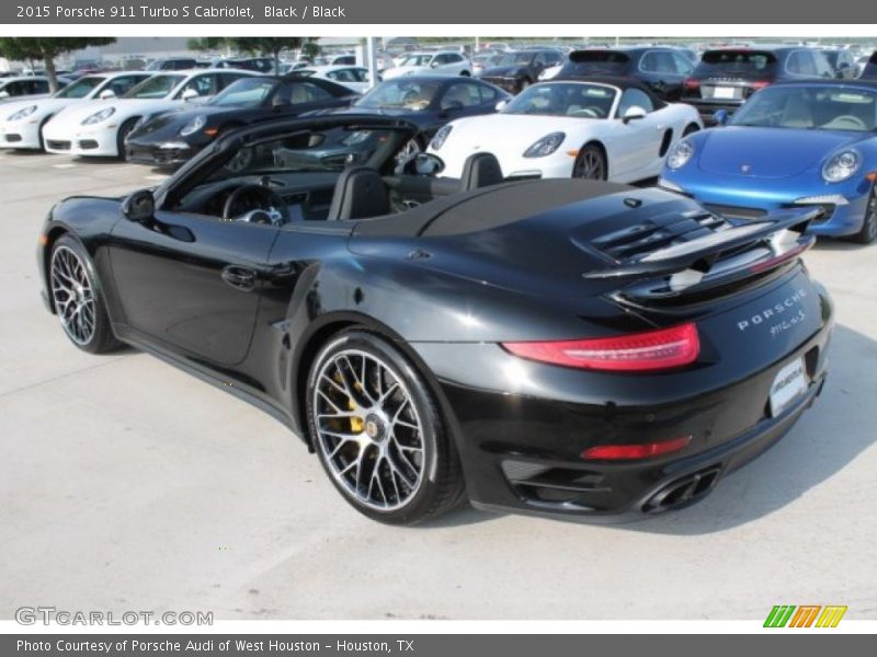 Black / Black 2015 Porsche 911 Turbo S Cabriolet