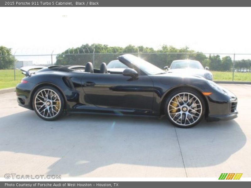Black / Black 2015 Porsche 911 Turbo S Cabriolet