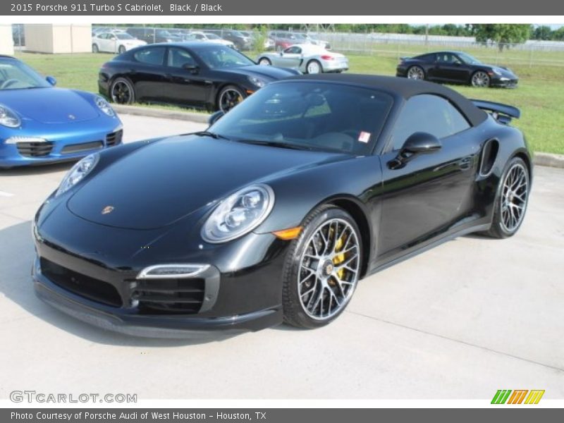 Black / Black 2015 Porsche 911 Turbo S Cabriolet