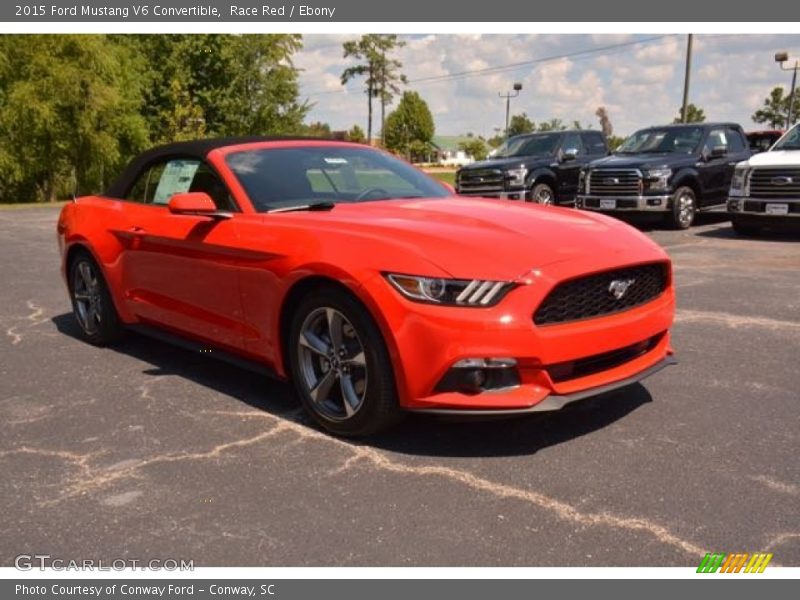 Race Red / Ebony 2015 Ford Mustang V6 Convertible