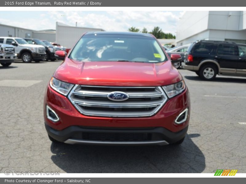 Ruby Red Metallic / Ebony 2015 Ford Edge Titanium