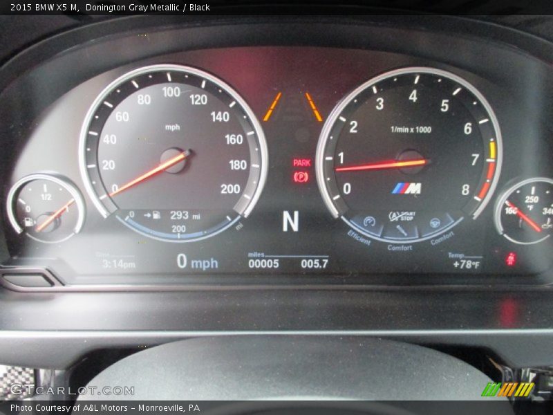 Donington Gray Metallic / Black 2015 BMW X5 M