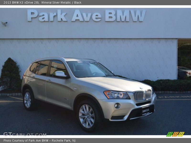 Mineral Silver Metallic / Black 2013 BMW X3 xDrive 28i