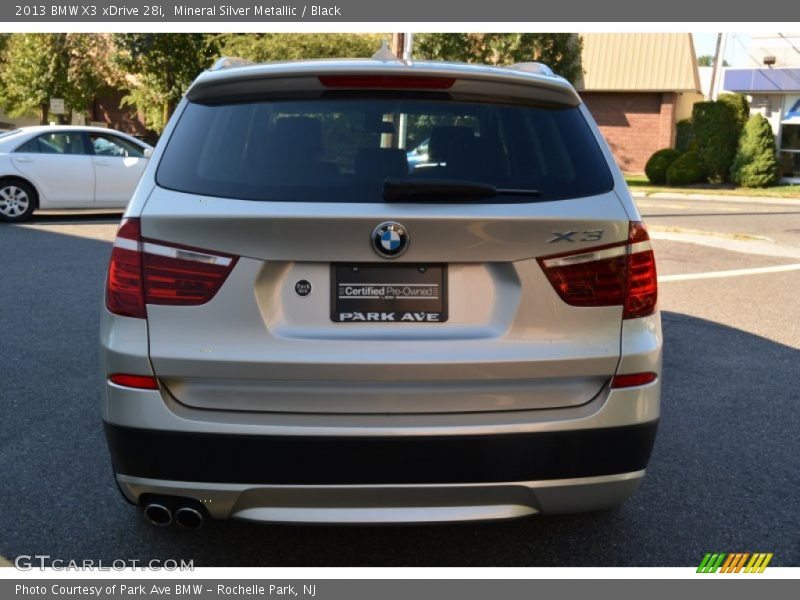 Mineral Silver Metallic / Black 2013 BMW X3 xDrive 28i