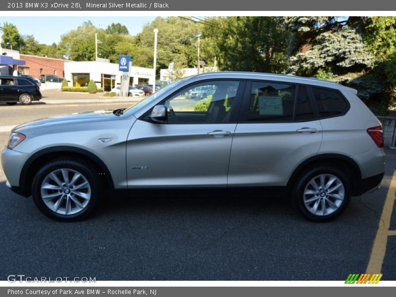 Mineral Silver Metallic / Black 2013 BMW X3 xDrive 28i