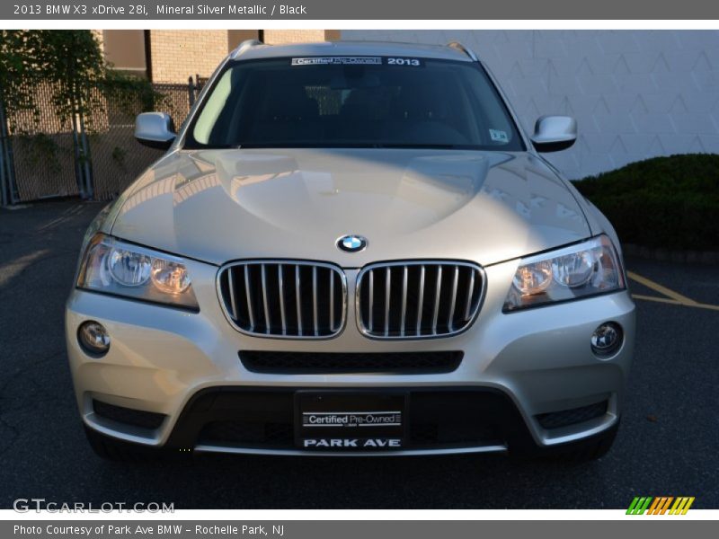Mineral Silver Metallic / Black 2013 BMW X3 xDrive 28i