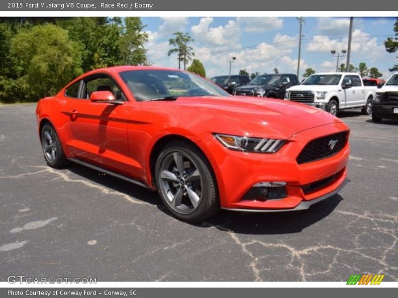 Race Red / Ebony 2015 Ford Mustang V6 Coupe