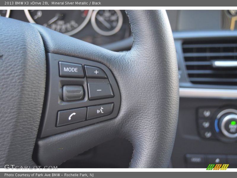 Mineral Silver Metallic / Black 2013 BMW X3 xDrive 28i