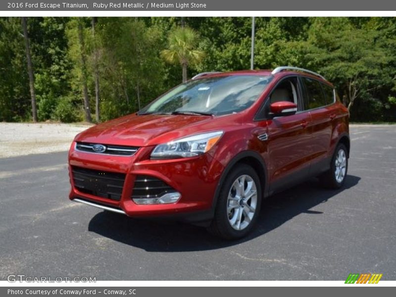 Ruby Red Metallic / Medium Light Stone 2016 Ford Escape Titanium
