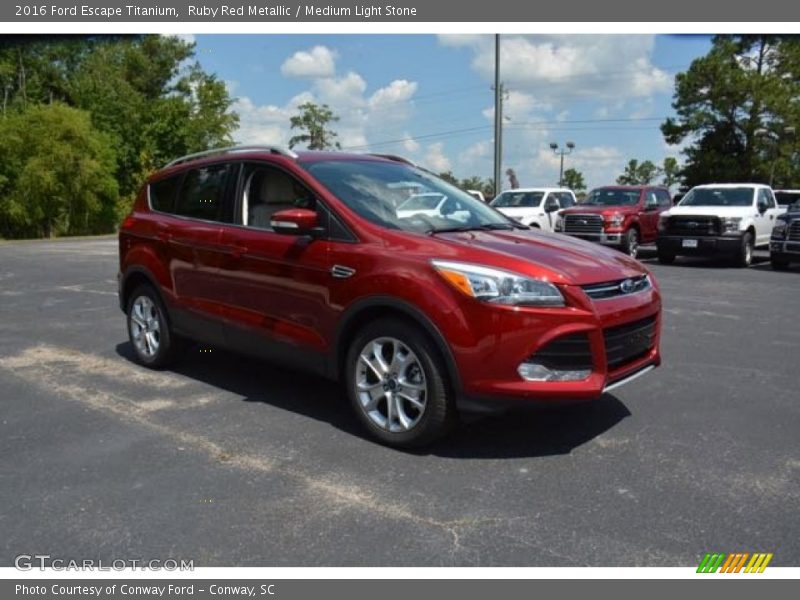 Ruby Red Metallic / Medium Light Stone 2016 Ford Escape Titanium
