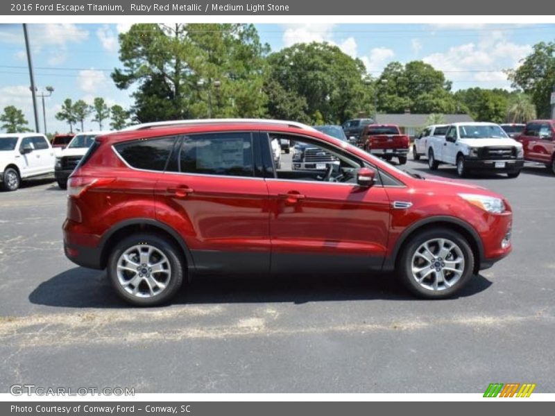 Ruby Red Metallic / Medium Light Stone 2016 Ford Escape Titanium