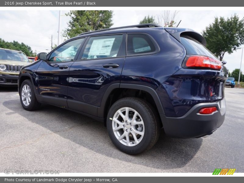 True Blue Pearl / Black 2016 Jeep Cherokee Sport