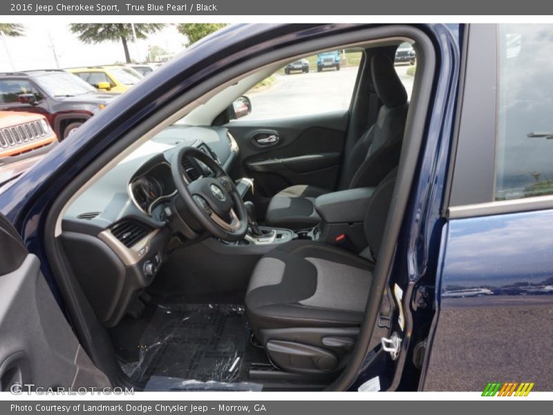 True Blue Pearl / Black 2016 Jeep Cherokee Sport