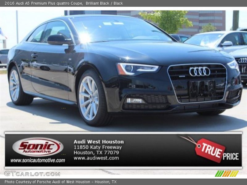 Brilliant Black / Black 2016 Audi A5 Premium Plus quattro Coupe