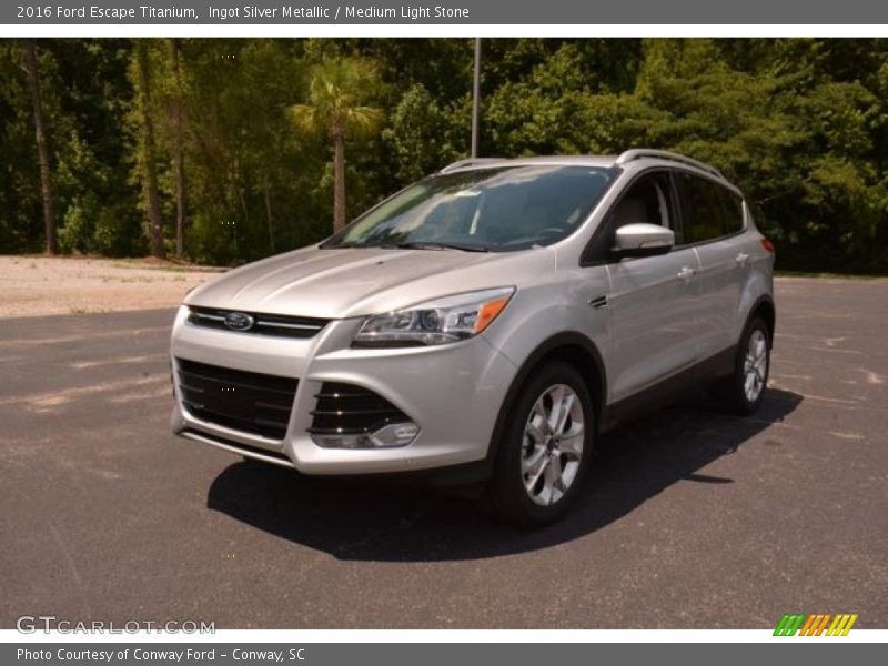 Ingot Silver Metallic / Medium Light Stone 2016 Ford Escape Titanium