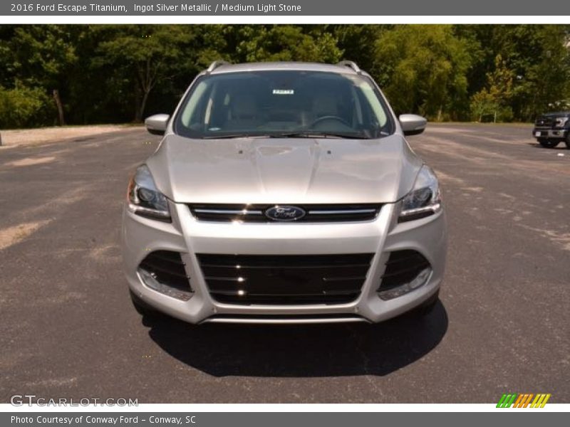 Ingot Silver Metallic / Medium Light Stone 2016 Ford Escape Titanium