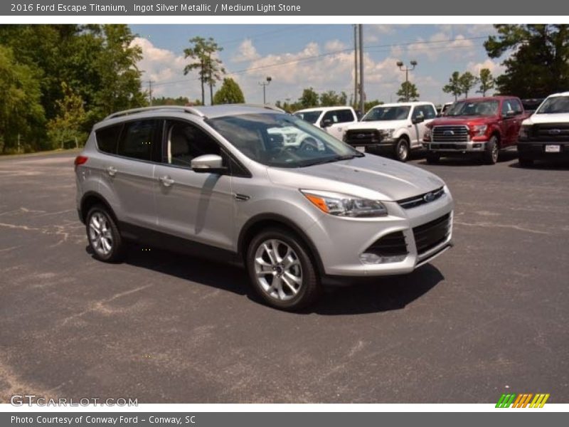 Ingot Silver Metallic / Medium Light Stone 2016 Ford Escape Titanium