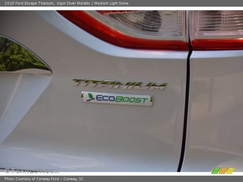 Ingot Silver Metallic / Medium Light Stone 2016 Ford Escape Titanium
