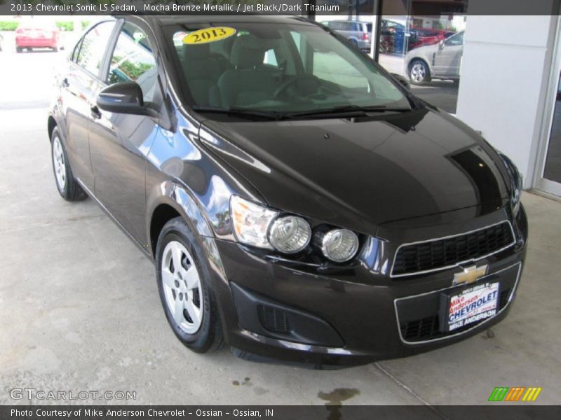 Mocha Bronze Metallic / Jet Black/Dark Titanium 2013 Chevrolet Sonic LS Sedan