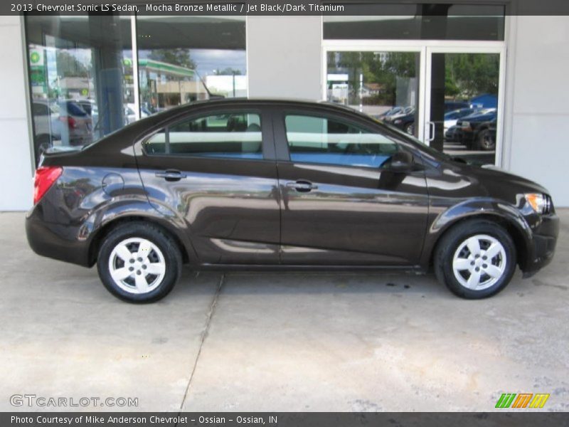 Mocha Bronze Metallic / Jet Black/Dark Titanium 2013 Chevrolet Sonic LS Sedan