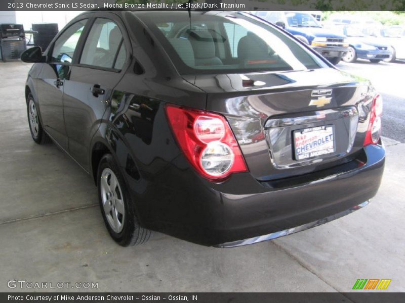 Mocha Bronze Metallic / Jet Black/Dark Titanium 2013 Chevrolet Sonic LS Sedan