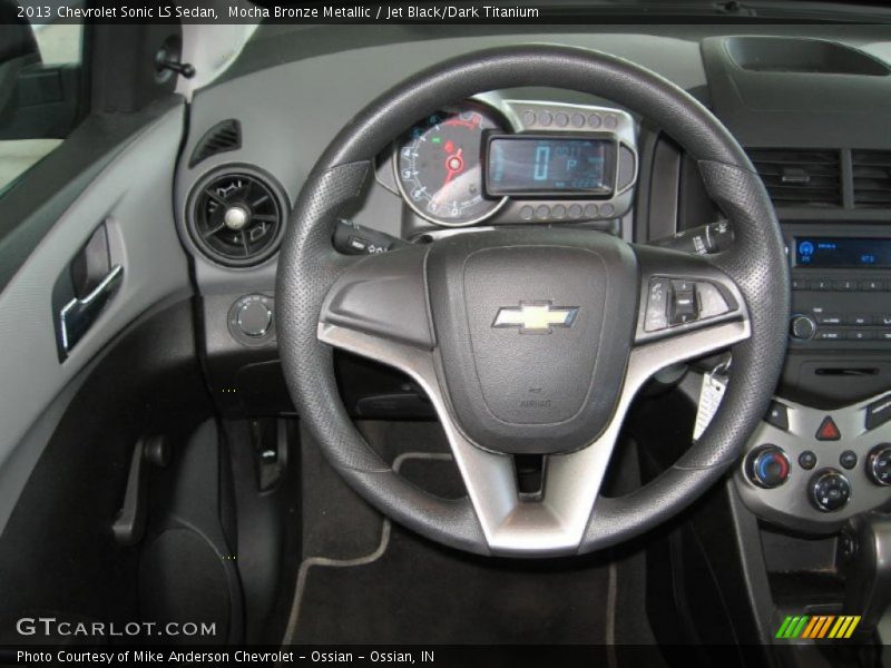 Mocha Bronze Metallic / Jet Black/Dark Titanium 2013 Chevrolet Sonic LS Sedan