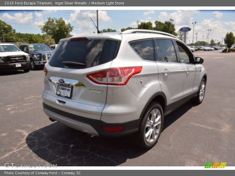 Ingot Silver Metallic / Medium Light Stone 2016 Ford Escape Titanium