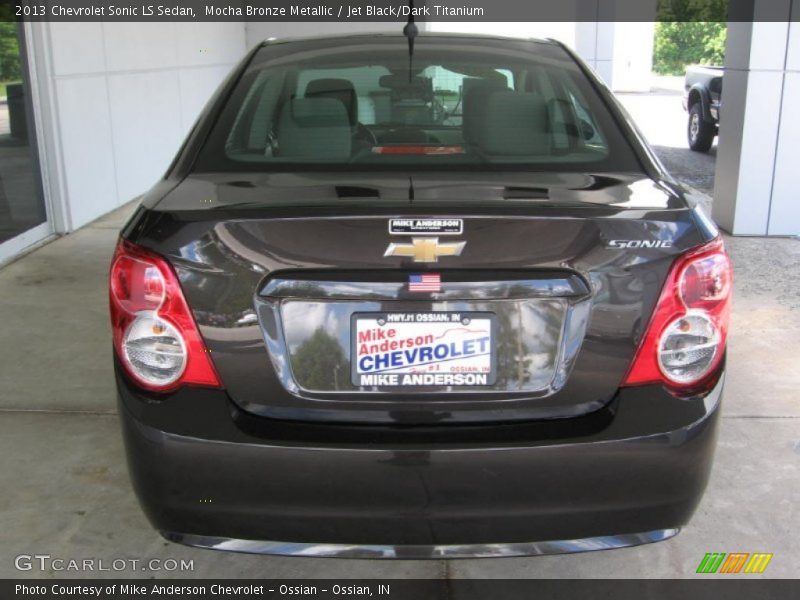 Mocha Bronze Metallic / Jet Black/Dark Titanium 2013 Chevrolet Sonic LS Sedan