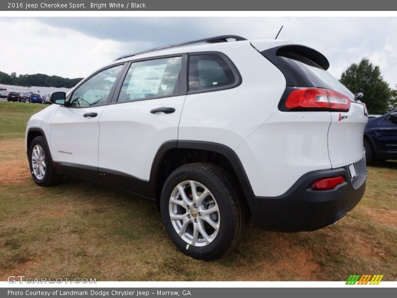 Bright White / Black 2016 Jeep Cherokee Sport