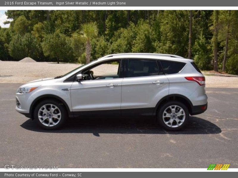 Ingot Silver Metallic / Medium Light Stone 2016 Ford Escape Titanium