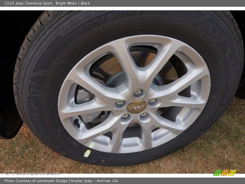 Bright White / Black 2016 Jeep Cherokee Sport