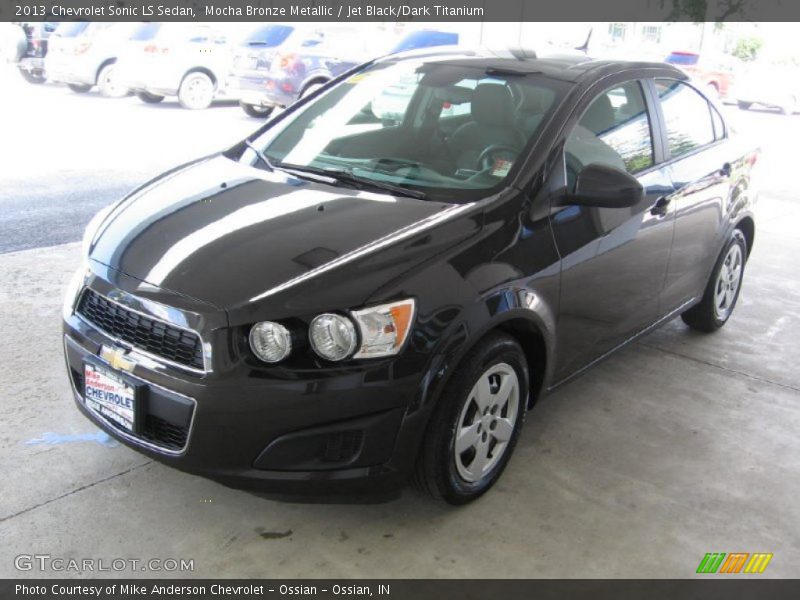 Mocha Bronze Metallic / Jet Black/Dark Titanium 2013 Chevrolet Sonic LS Sedan
