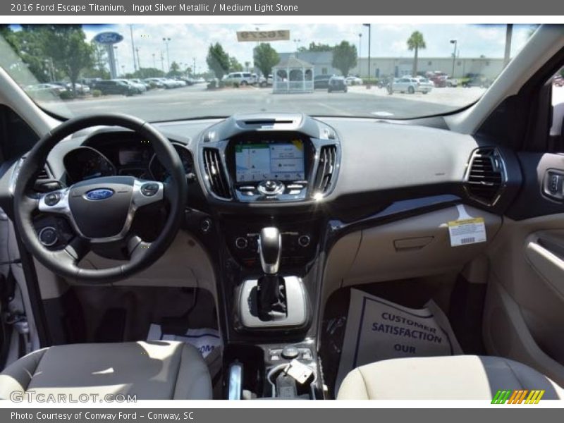 Ingot Silver Metallic / Medium Light Stone 2016 Ford Escape Titanium