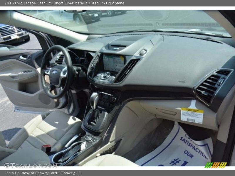 Ingot Silver Metallic / Medium Light Stone 2016 Ford Escape Titanium