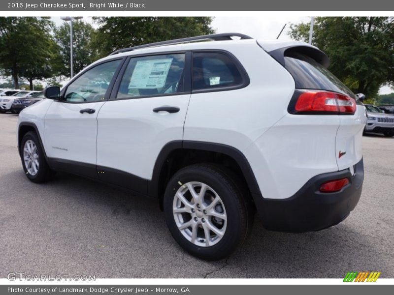 Bright White / Black 2016 Jeep Cherokee Sport