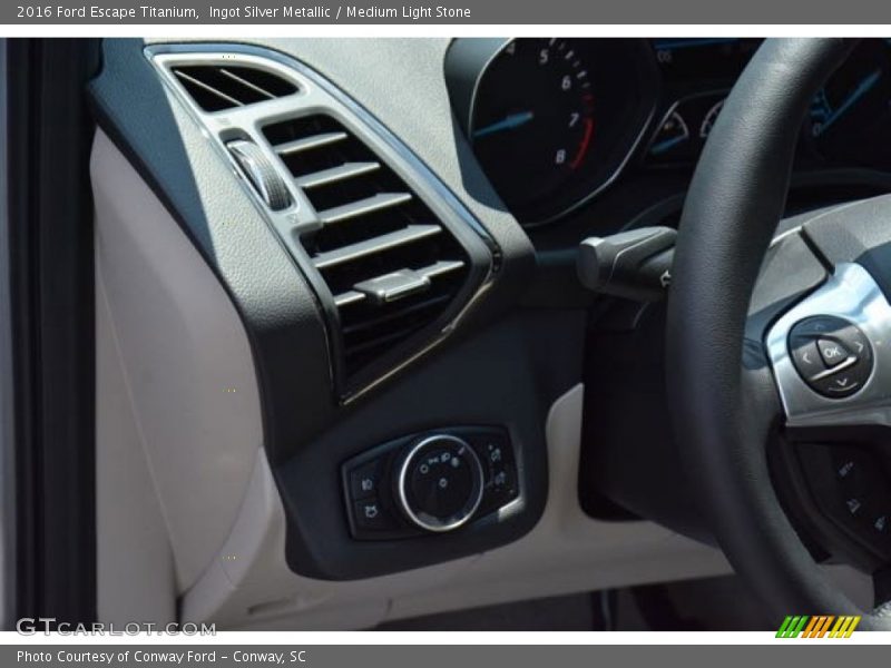 Ingot Silver Metallic / Medium Light Stone 2016 Ford Escape Titanium