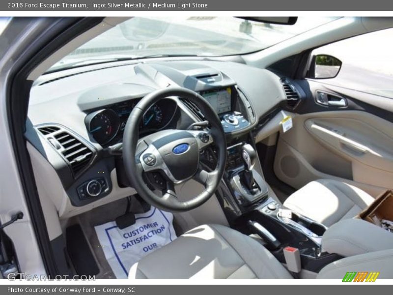 Ingot Silver Metallic / Medium Light Stone 2016 Ford Escape Titanium