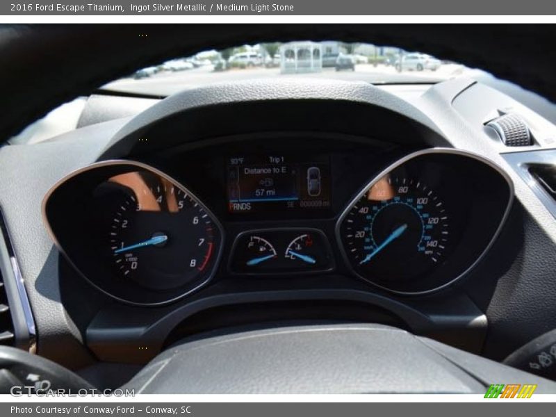 Ingot Silver Metallic / Medium Light Stone 2016 Ford Escape Titanium