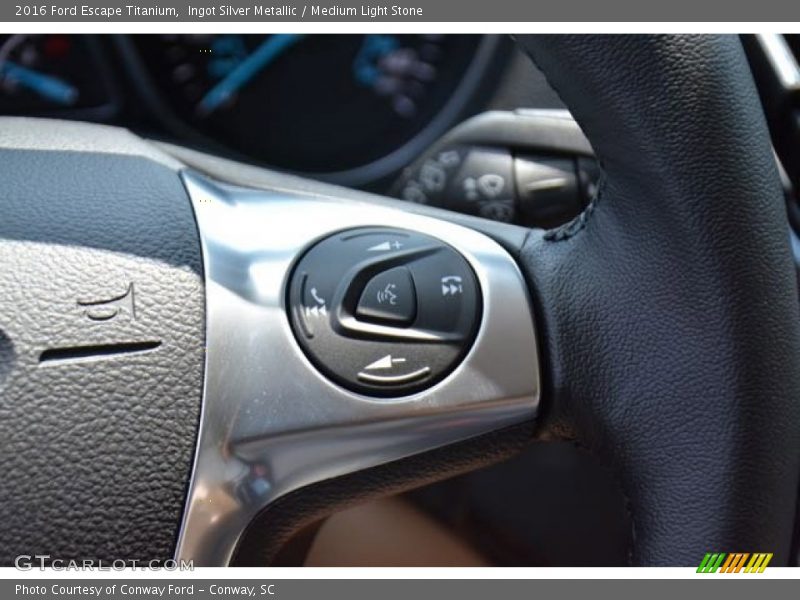 Ingot Silver Metallic / Medium Light Stone 2016 Ford Escape Titanium