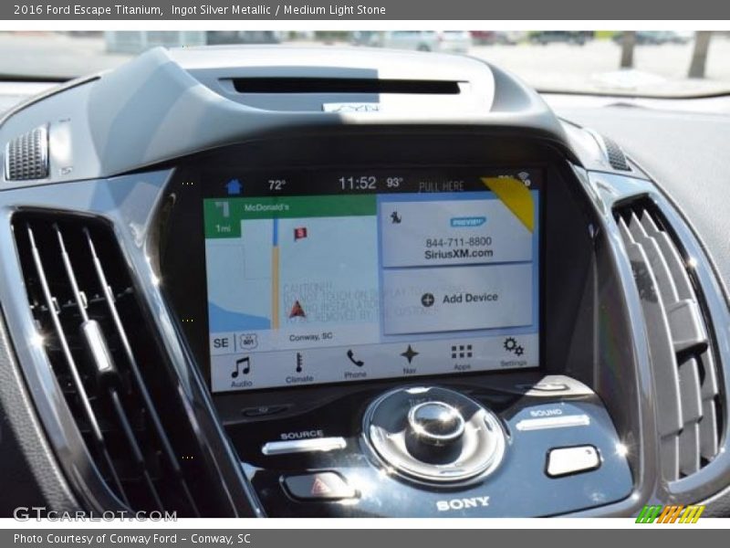 Ingot Silver Metallic / Medium Light Stone 2016 Ford Escape Titanium