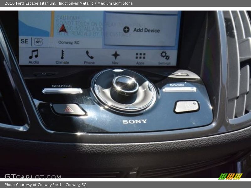 Ingot Silver Metallic / Medium Light Stone 2016 Ford Escape Titanium