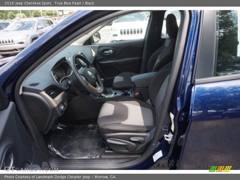 True Blue Pearl / Black 2016 Jeep Cherokee Sport