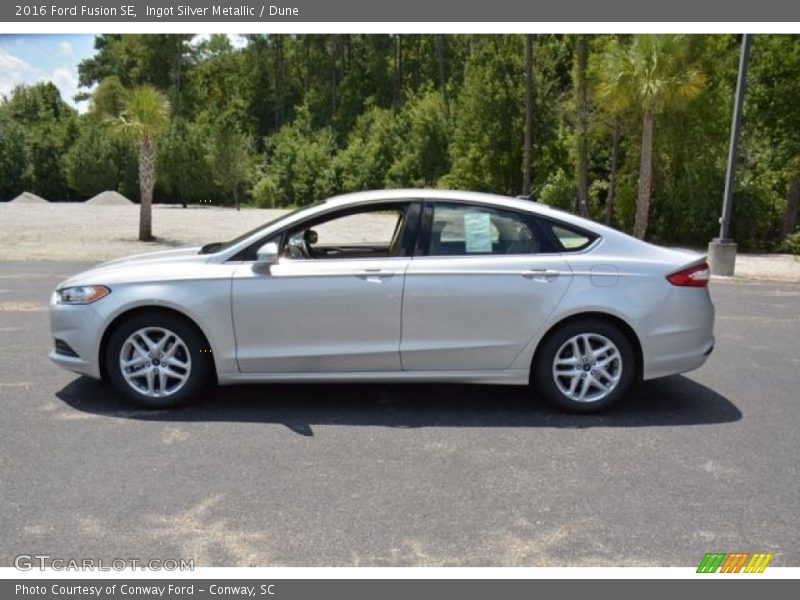 Ingot Silver Metallic / Dune 2016 Ford Fusion SE